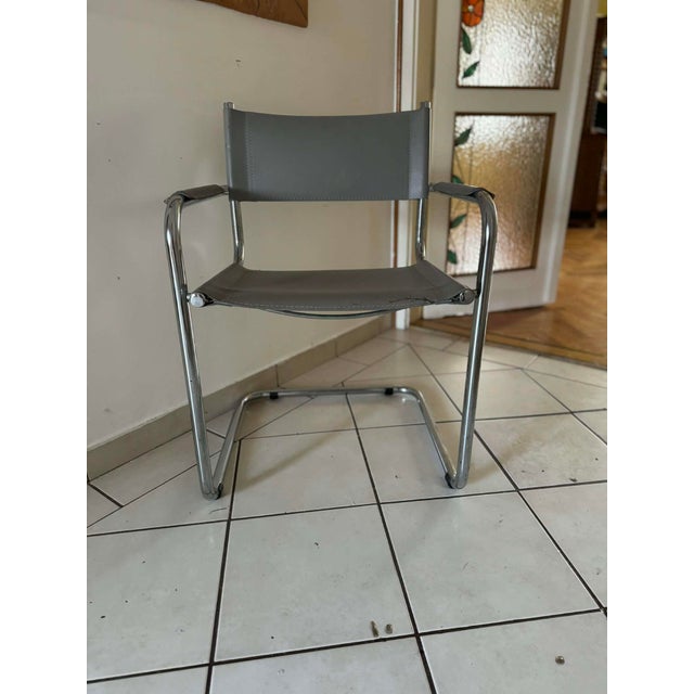 1960s Mid-Century Grey Tubular Chair, 1960s For Sale - Image 5 of 5