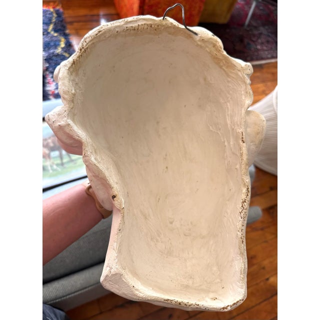 Mid Century Vintage Plaster Cast Head of David Wall Sculpture For Sale - Image 12 of 12