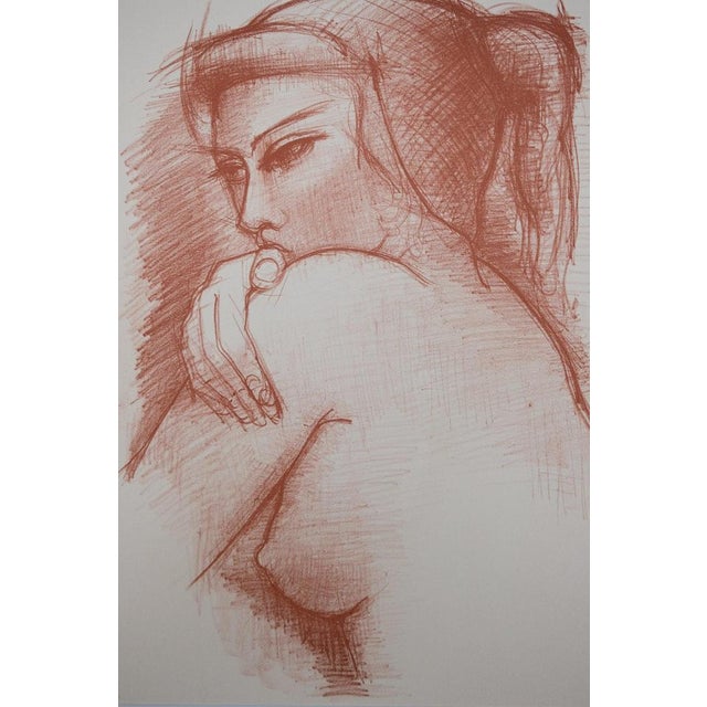 Antoniucci VOLTI (1871-1958) Nude with a Mysterious Gaze Original color lithograph On wove paper, 28 × 38 cm (approx. 11 x...