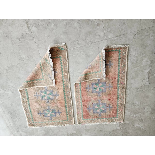 1960s Small Traditional Oriental Style Turkish Rug - Set of 2 For Sale - Image 9 of 9