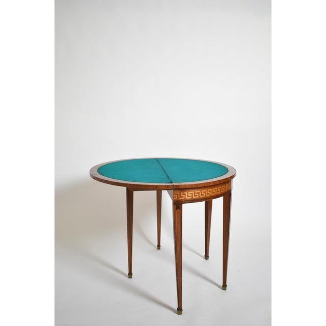 Half Moon Console Table in Wood For Sale - Image 4 of 6
