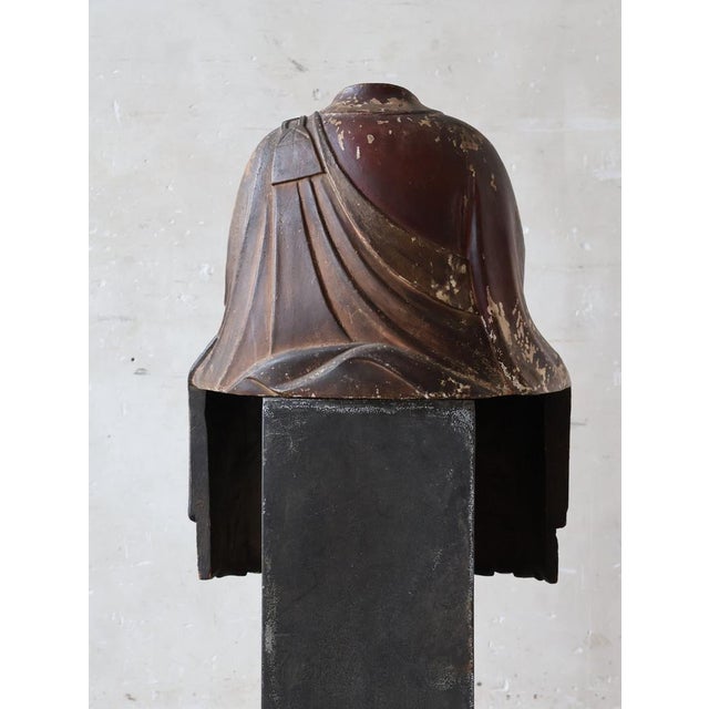 Wood Japanese Kamakura or Muromachi Artist, Buddhist Monk's Robe, 1100s-1500s, Cedar For Sale - Image 7 of 18