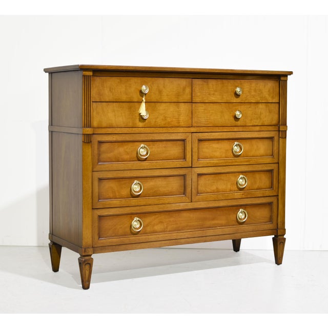 Transitional Mid Century Transitional 9 Drawer Batchelor Chest by Henredon Furniture For Sale - Image 3 of 13