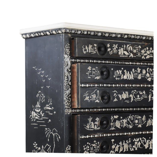 Rare and Unique Italian Six-Drawer Chest. For Sale - Image 10 of 11