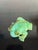 Quite lovely hand carved chrysoprase bullfrog with glass eyes. Very unique and is the perfect size to use as a paperweight...