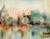 Impressionist C G Standeford Pond Reflections Watercolor Landscape 1940 For Sale - Image 3 of 7