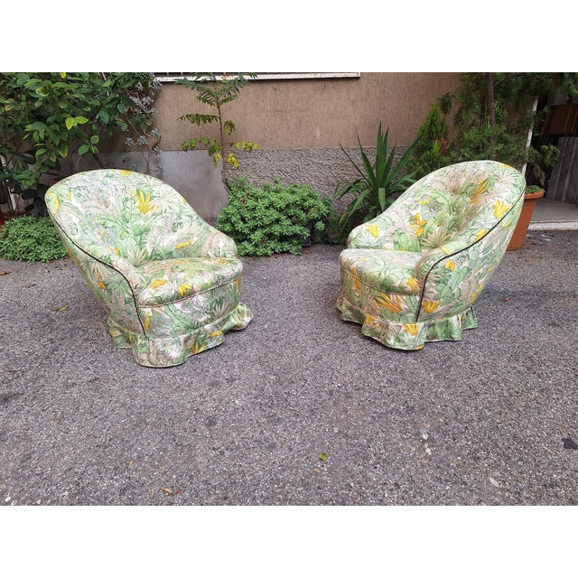 Vintage Bedroom Armchairs by Gio Ponti for Cassina, Set of 2 For Sale - Image 6 of 9