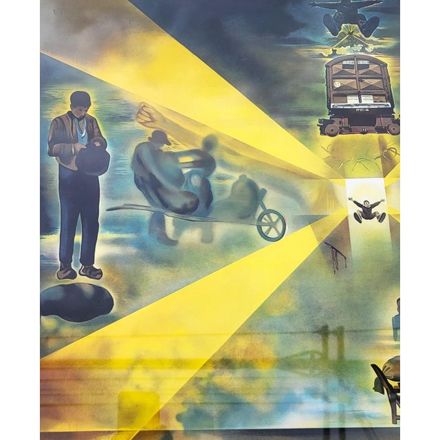 Rare Hand Signed Salvador Dali Lithograph "Railway Station at Perpignan" Ap 14/300 For Sale - Image 9 of 16