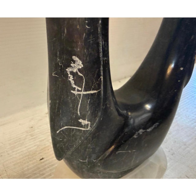 Vintage Black and White Abstract Marble Sculpture For Sale - Image 9 of 9
