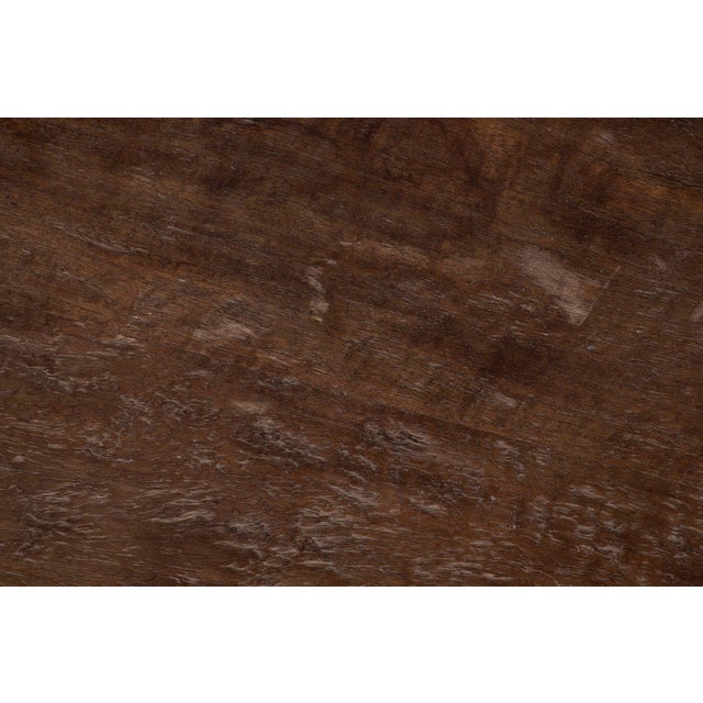 Contemporary Late 20th Century Circular Coffee Table Made From Reclaimed Wood in Original Paint Patina For Sale - Image 3 of 4