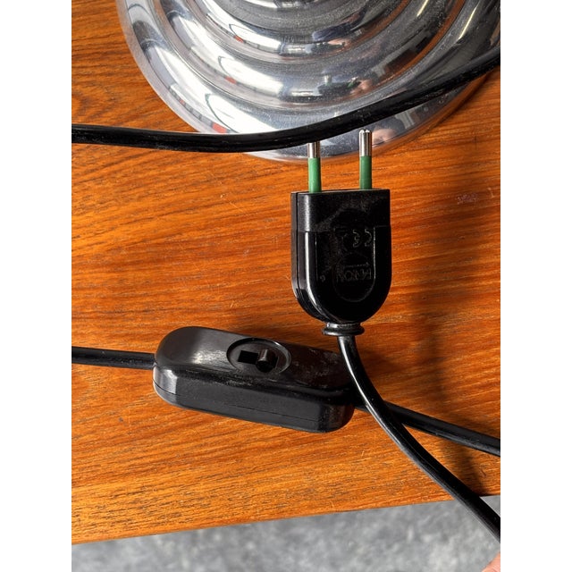 Silver Mid-Century Scandinavian Sculptural Lamp in Chromed Metal, 1960 For Sale - Image 8 of 10