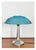 Art Deco Table Lamp with Hammered Metal Base and Glass Shade from Verrerie d'Art Degué, France, 1920s For Sale - Image 3 of 11