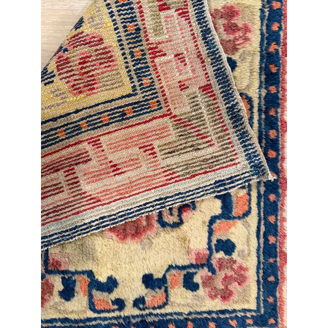 Mid-20th Century Chinese Art Deco Rug 2'0" X 2'2" For Sale - Image 4 of 8