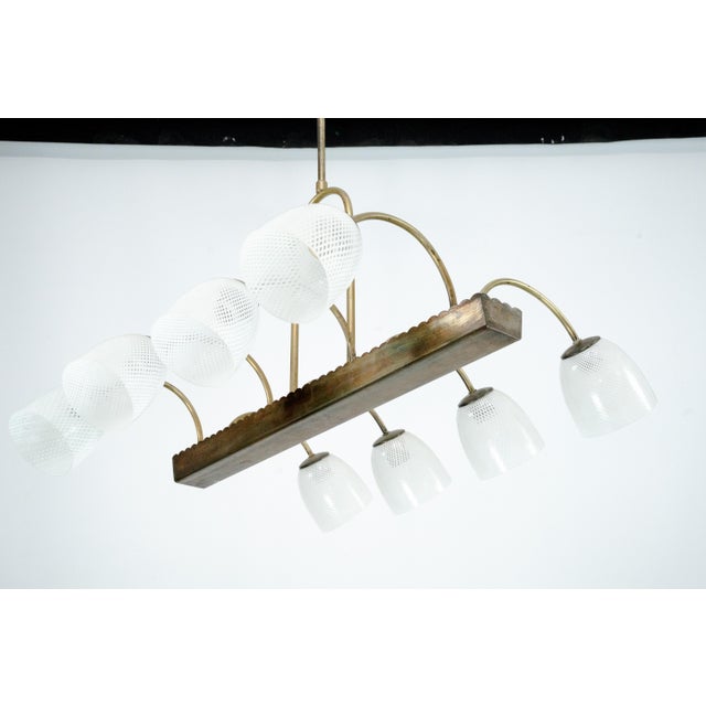 Mid-Century Modern Reticello Glass Chandelier from Venini, Italy, 1940s For Sale - Image 15 of 18