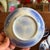 Antique Gaudy Welsh Crescent Pinwheel Flow Blue Cups & Saucers, Set of 5, Circa 1840s For Sale - Image 10 of 12