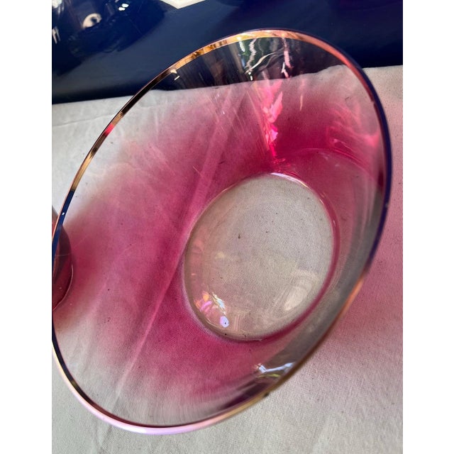 1970s 1970s Pink Glass Serving Bowls- Set of 2 For Sale - Image 5 of 5