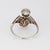 Antique Edwardian Ring 0.80ct Diamond Pearl Sz 6 Moi Et Toi Platinum Jewelry For Sale - Image 4 of 6