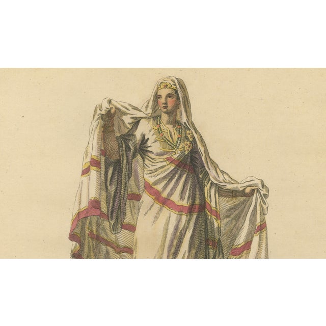 Blue European School Artist, Barbary Ladies in Morning and Ceremonial Dress, 1749, Engravings, Set of 2 For Sale - Image 8 of 9
