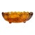Vintage Amber Sunflower Footed Glass Bowl, Attributed to Indiana Glass For Sale