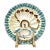 Antique Longchamp Majolica Asparagus Plate: French Barbotine Shell Motif For Sale