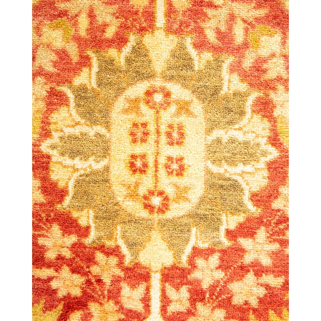 Traditional Mogul, One-of-a-Kind Hand-Knotted Area Rug in Orange, 6' 3" x 9' 6" For Sale - Image 3 of 8