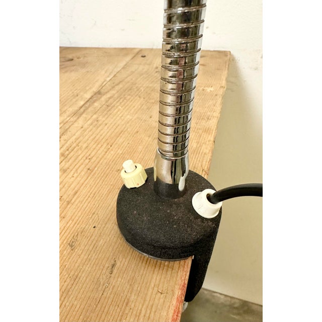 1960s Vintage Italian Chrome Gooseneck Table Lamp, 1960s For Sale - Image 5 of 17