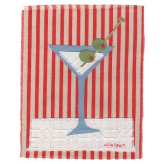 Camille the Martini by Willa Heart in Brimfield Black Frame, Mini Art Print For Sale
