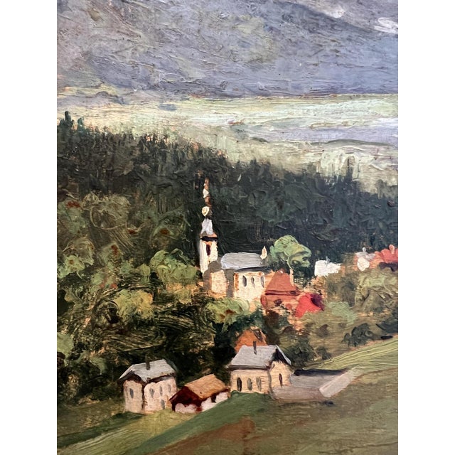 Giuseppe Buscaglione, Piedmontese Landscape, Oil on Canvas, 1920s, Framed For Sale - Image 7 of 13