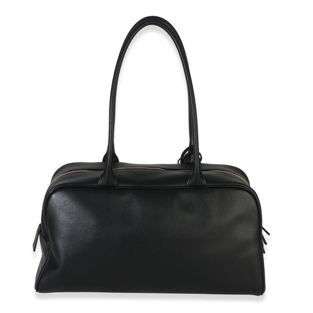 Chanel 26P Black Calfskin Large Bowling Bag For Sale - Image 4 of 8