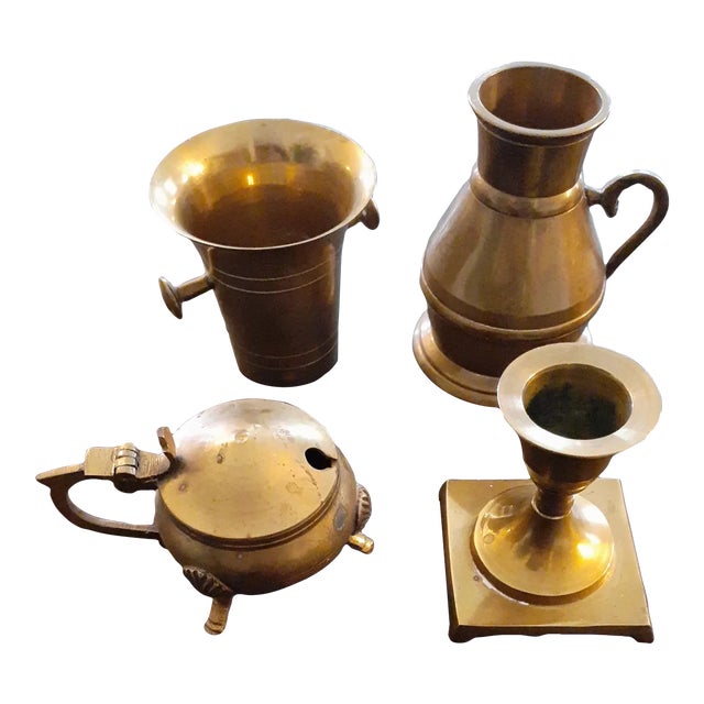 Vintage Lot of Brass Collectibles- 4 Pieces For Sale