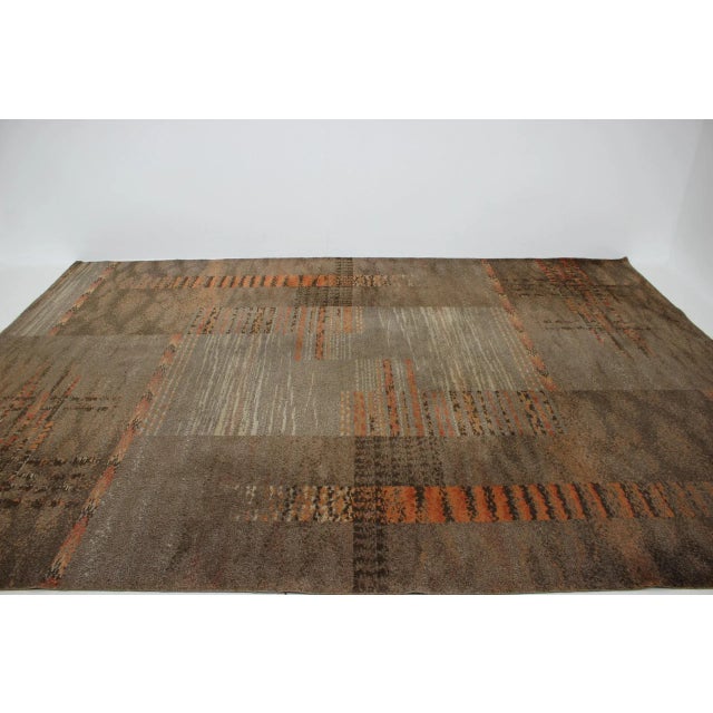 1950s Geometric Abstract Wool Rug, 1950s For Sale - Image 5 of 7