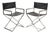 Vintage Daystrom Mid Century Modern Chrome & Naugahyde Directors Chairs - Pair For Sale