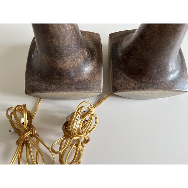 Ceramic Handmade Table Lamps by Marianne Starck for Michael Andersen & Son, Denmark, 1970s, Set of 2 For Sale - Image 7 of 9