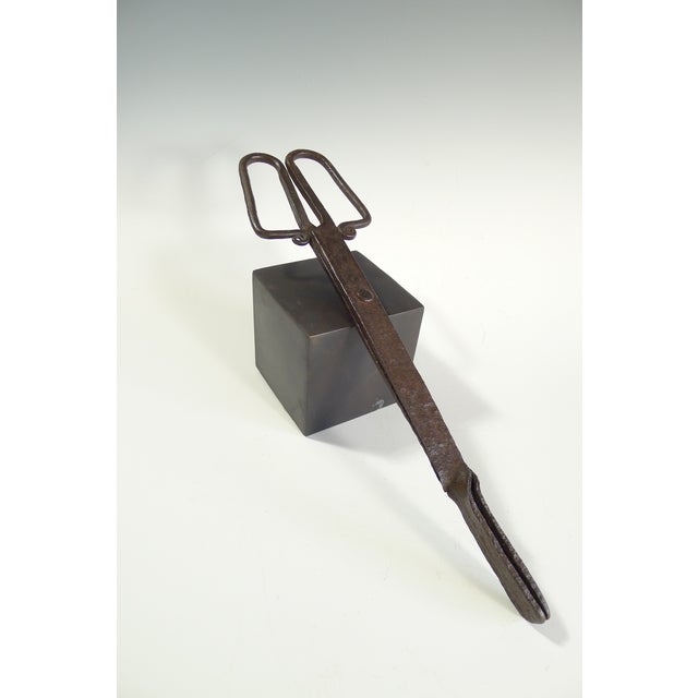 18th Century Antique Wrought Iron Pipe Ember Tongs Chairish