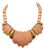 Vintage 1985 Signed Napier Pink "Sherbet" Molded Lucite Collar Necklace For Sale