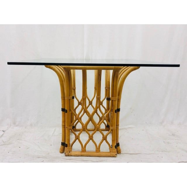 Rattan & Glass Table Chairish