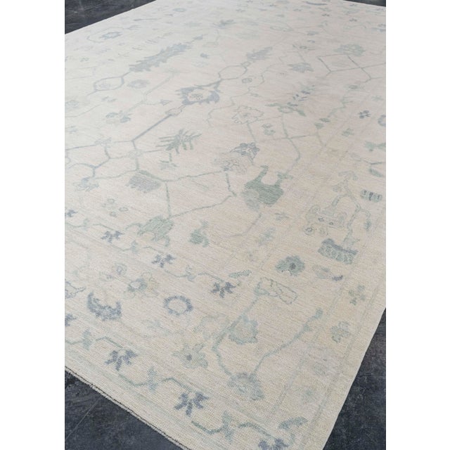 Gray Turkish Oushak Rug 10' x 14'4" #20355 For Sale - Image 8 of 8
