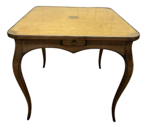 Louis XV Style Leather Game Table
