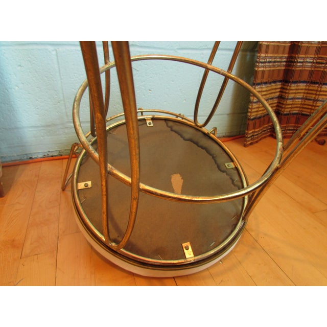 MidCentury Modern Brass Wire Vanity Stool Chairish