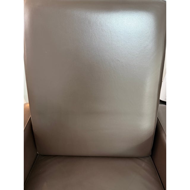 Design Within Reach Attributed Jeffrey Bernett for Design Within Reach Leather Flight Recliner in Stout Soft Brown Leather For Sale - Image 4 of 6