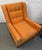 Pair of Vintage Mid-Century Modern Orange Upholstered Armchairs For Sale - Image 12 of 13