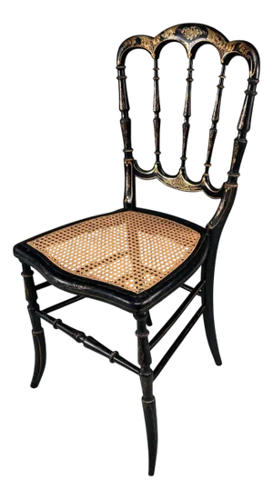 Antique Chiavari Chair with Gilt Detailing, 1890s