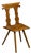 English 1850s Oak Chair with Pierced Back, Carved Inscription and Wooden Seat For Sale