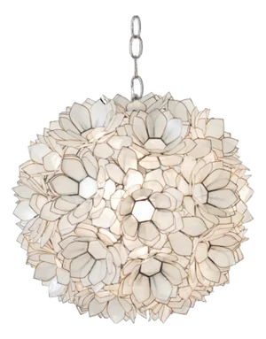 Matthew Izzo Home Venus Floral Capiz Shell 15" Pendant Light
