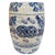 Late 20th Century Chinese Blue & White Garden Stool With Dragon & Phoenix Motif For Sale In San Diego - Image 6 of 9