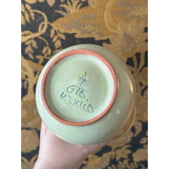 Vintage Gorky Gonzalez Hand Painted Hourglass Talavera Vase For Sale In Dallas - Image 6 of 6