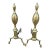 Antique American Double Lemon Top Federal Style Brass Andirons For Sale