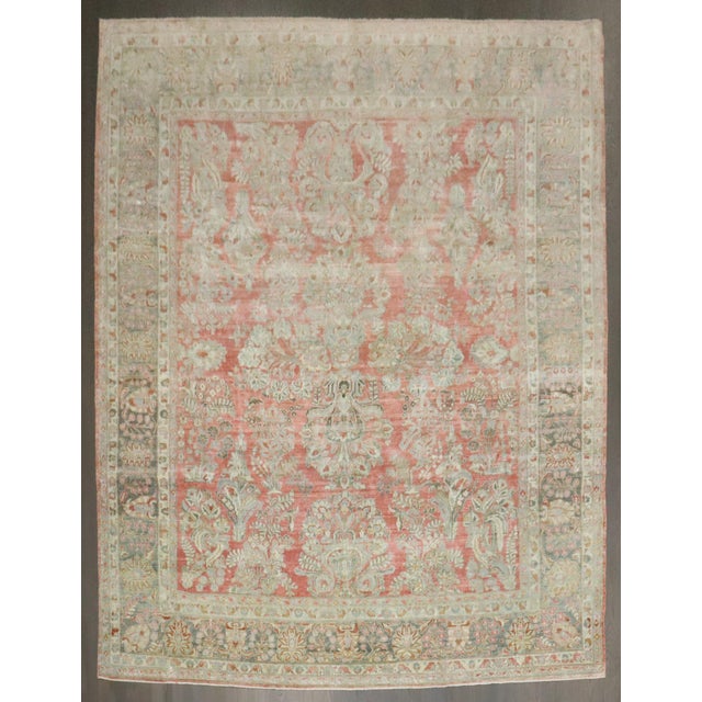Antique Zabihi Collection Persian Sarouk Rug - 8'11" x 11' For Sale In New York - Image 6 of 10