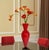 David Levi Signed Ibex 2004 Art Glass Red Vase For Sale - Image 10 of 14