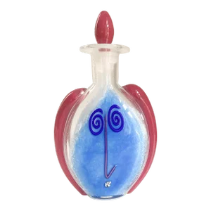 Postmodern Style Fineline Studios by Kerry Feldman Handblown Glass Decanter 1993